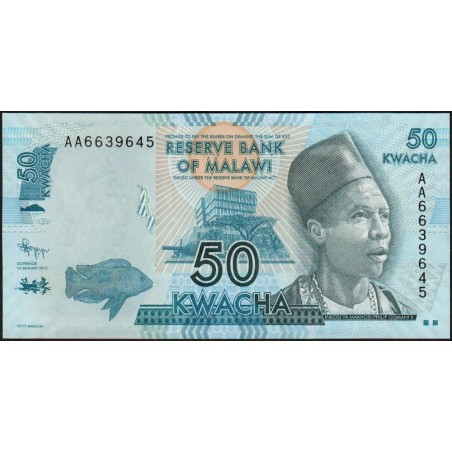 Malawi - Pick 58a - 50 kwacha - Série AA - 01/01/2012 - Etat : NEUF