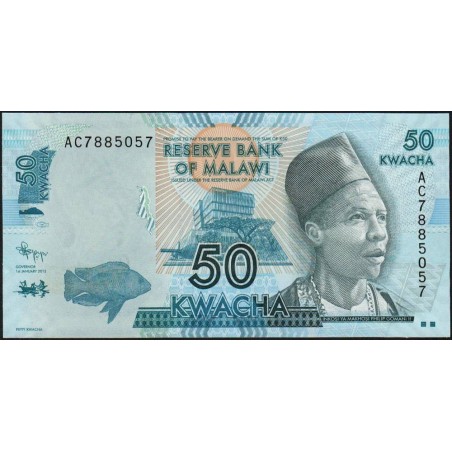 Malawi - Pick 58a - 50 kwacha - Série AC - 01/01/2012 - Etat : NEUF