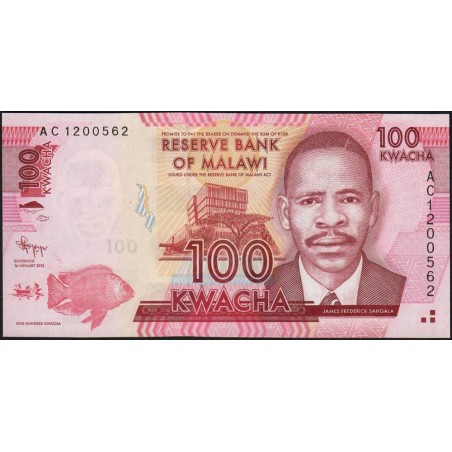 Malawi - Pick 59a - 100 kwacha - Série AC - 01/01/2012 - Etat : NEUF