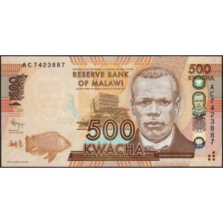 Malawi - Pick 61a - 500 kwacha - Série AC - 01/01/2012 - Etat : NEUF