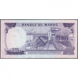 Maroc - Pick 56_2 - 5 dirhams - Série AA/71 - 1970 - Etat : TTB+