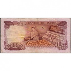 Maroc - Pick 57a_1 - 10 dirhams - Série B/82 - 1970 - Etat : TB