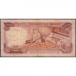 Maroc - Pick 57a_2 - 10 dirhams - Série BC/97 - 1970 - Etat : TB-