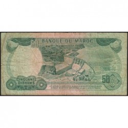 Maroc - Pick 58a_2 - 50 dirhams - Série CA/30 - 1970 - Etat : TB-