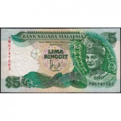 Malaisie - Pick 28c - 5 ringgit - Série PM - 1991 - Etat : TTB