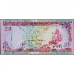 Maldives - Pick 20b - 20 ruffiyaa - Série C - 11/11/2000 - Etat : NEUF