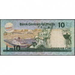 Malte - Pick 39 - 10 liri - Série C/9 - 1986 - Etat : TB+