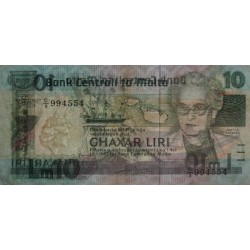 Malte - Pick 39 - 10 liri - Série C/9 - 1986 - Etat : TB+
