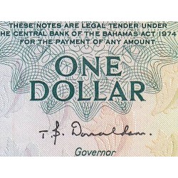 Bahamas - Pick 35a_2 - 1 dollar - Série C/1 - Loi 1974 - Etat : SUP