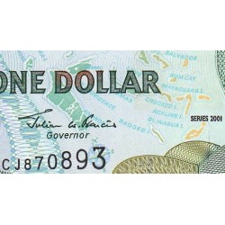 Bahamas - Pick 69 - 1 dollar - Série CJ - 2001 - Etat : NEUF