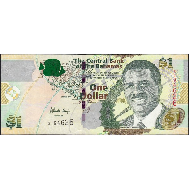 Bahamas - Pick 71_1 - 1 dollar - Série S - 2008 - Etat : SPL