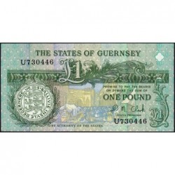 Guernesey - Pick 52c - 1 pound - Série U - 2004 - Etat : pr.NEUF