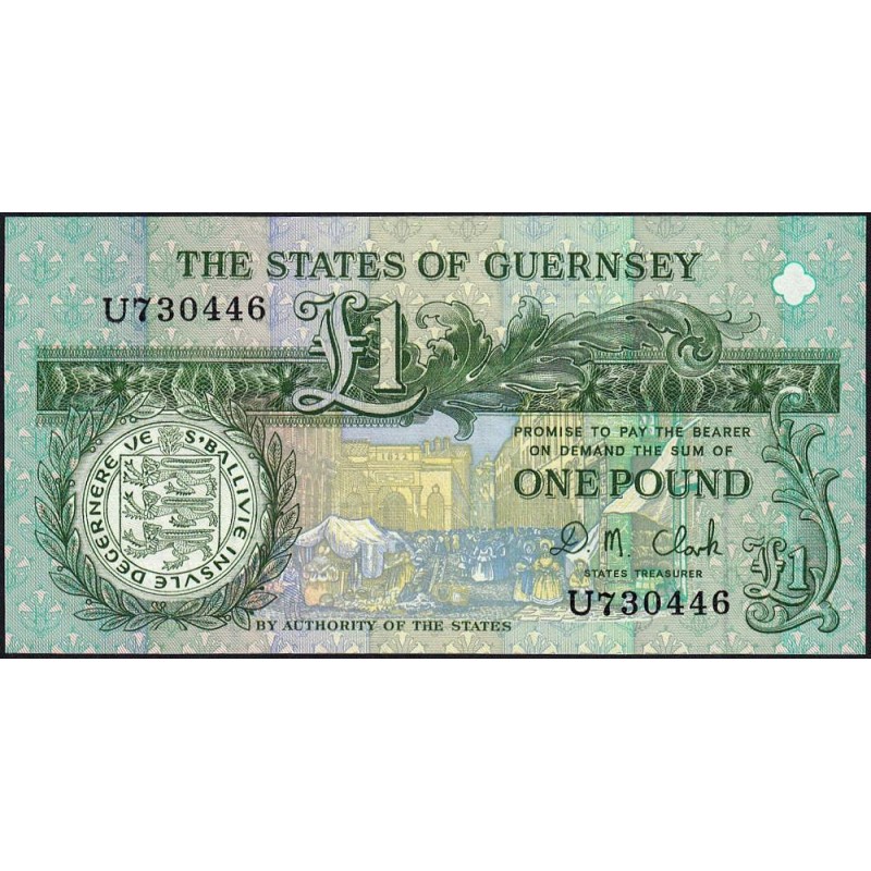 Guernesey - Pick 52c - 1 pound - Série U - 2004 - Etat : pr.NEUF