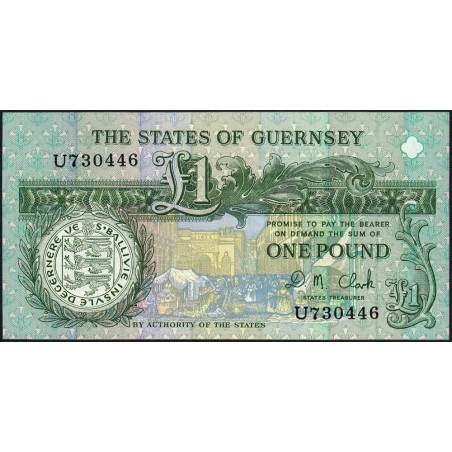 Guernesey - Pick 52c - 1 pound - Série U - 2004 - Etat : pr.NEUF