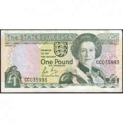 Jersey - Pick 15a - 1 pound - Série CC - 1989 - Etat : TB