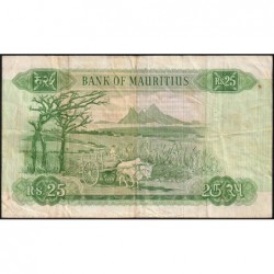 Maurice (île) - Pick 32a - 25 rupees - Série A/1 - 1967 - Etat : TB+