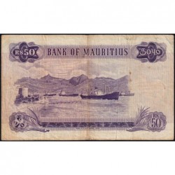 Maurice (île) - Pick 33a - 50 rupees - Série A/1 - 1967 - Etat : TB