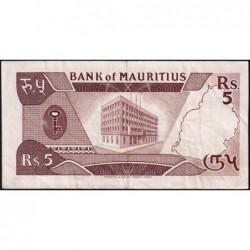 Maurice (île) - Pick 34 - 5 rupees - Série A/12 - 1985 - Etat : TTB-