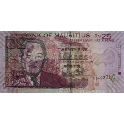 Maurice (île) - Pick 49c - 25 rupees - Série BL - 2006 - Etat : NEUF