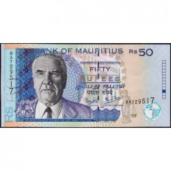 Maurice (île) - Pick 50d - 50 rupees - Série BA - 2006 - Etat : NEUF