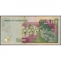 Maurice (île) - Pick 52b - 200 rupees - Série AH - 2001 - Etat : TB