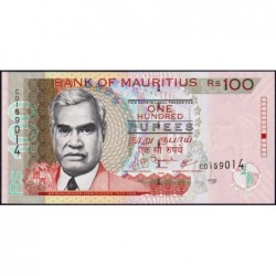 Maurice (île) - Pick 56c - 100 rupees - Série CD - 2009 - Etat : NEUF