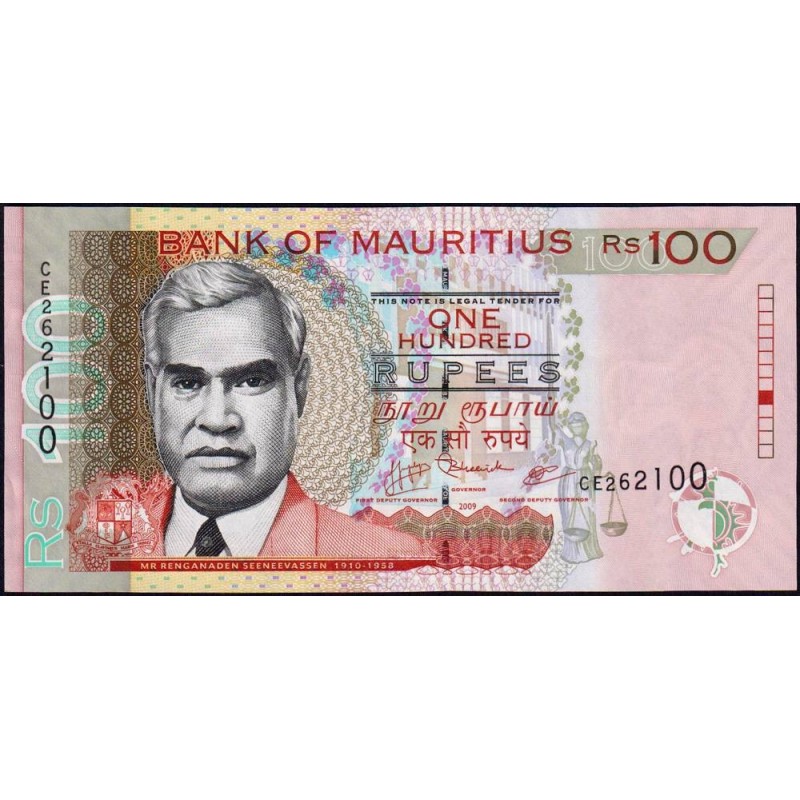Maurice (île) - Pick 56c - 100 rupees - Série CE - 2009 - Etat : pr.NEUF