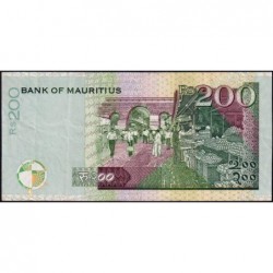 Maurice (île) - Pick 57a - 200 rupees - Série AX - 2004 - Etat : TTB-