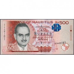 Maurice (île) - Pick 62 - 500 rupees - Série AT - 2010 - Etat : NEUF