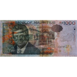 Maurice (île) - Pick 63a - 1'000 rupees - Série BG - 2010 - Etat : SPL+