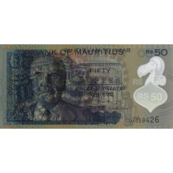 Maurice (île) - Pick 65 - 50 rupees - Série JA - 2013 - Polymère - Etat : NEUF