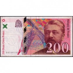 F 75-02 - 1996 - 200 francs - Eiffel - Série D - Etat : TB