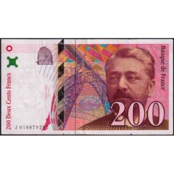 F 75-02 - 1996 - 200 francs - Eiffel - Série J - Etat : TTB-