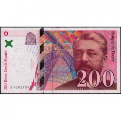 F 75-02 - 1996 - 200 francs - Eiffel - Série K - Etat : TTB