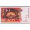 F 75-02 - 1996 - 200 francs - Eiffel - Série K - Etat : TB+
