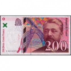 F 75-02 - 1996 - 200 francs - Eiffel - Série N - Etat : TTB-