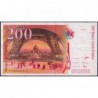 F 75-03b - 1996 - 200 francs - Eiffel - Série T - Etat : TTB