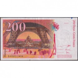 F 75-04b - 1997 - 200 francs - Eiffel - Série D - Etat : TTB