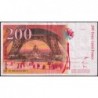 F 75-04b - 1997 - 200 francs - Eiffel - Série D - Etat : TB+