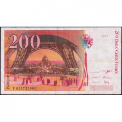 F 75-04b - 1997 - 200 francs - Eiffel - Série F - Etat : TTB-