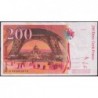 F 75-04b - 1997 - 200 francs - Eiffel - Série H - Etat : TTB-