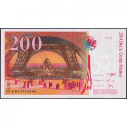 F 75-04b - 1997 - 200 francs - Eiffel - Série K - Etat : SPL