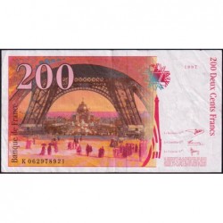 F 75-04b - 1997 - 200 francs - Eiffel - Série K - Etat : TTB-