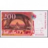 F 75-04b - 1997 - 200 francs - Eiffel - Série K - Etat : SUP