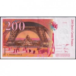 F 75-04b - 1997 - 200 francs - Eiffel - Série L - Etat : TTB