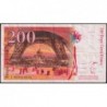 F 75-04b - 1997 - 200 francs - Eiffel - Série L - Etat : TB