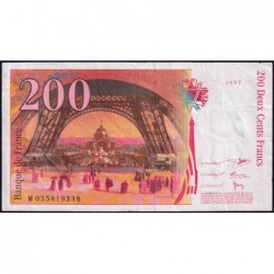 F 75-04b - 1997 - 200 francs - Eiffel - Série M - Etat : TB