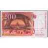 F 75-04b - 1997 - 200 francs - Eiffel - Série M - Etat : TB