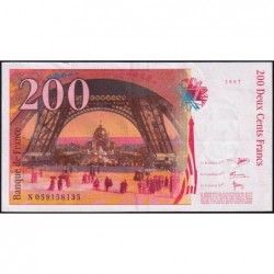 F 75-04b - 1997 - 200 francs - Eiffel - Série N - Etat : TTB+