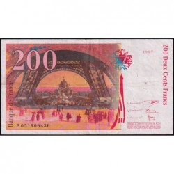 F 75-04b - 1997 - 200 francs - Eiffel - Série P - Etat : TB+